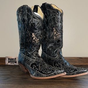 Corral Vintage Lizard Overlay Boots 9.5
